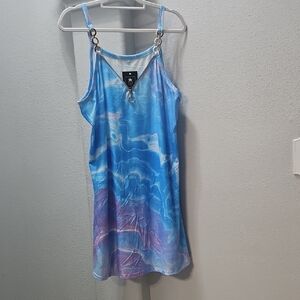 Blue and Purple Tie-Dye Dress (Price Firm Clearance)